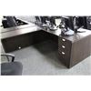 Image 2 : MIDNIGHT OAK L-SHAPE EXECUTIVE DESK ( REVERSIBLE RETURN )