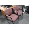 Image 2 : BURGUNDY SLED BASE CLIENT CHAIR