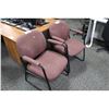 Image 2 : BURGUNDY SLED BASE CLIENT CHAIR