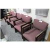 Image 2 : BURGUNDY WOOD FRAMED CLIENT CHAIR