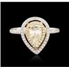 Image 1 : 14KT Two-Tone Gold 1.22ctw Diamond Ring
