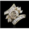 Image 1 : 14KT Yellow Gold 4.51ctw Brilliant Cut Diamond Ring