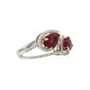 Image 2 : 14KT White Gold 3.24ctw Ruby and Diamond Ring