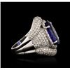 Image 3 : 18KT White Gold 8.30ct Tanzanite and Diamond Ring