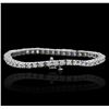 Image 2 : 14KT White Gold 4.10ctw Diamond Tennis  Bracelet