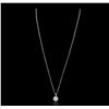 Image 2 : 14KT White Gold 0.92ctw Diamond Pendant With Chain