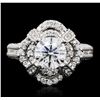 Image 1 : 18KT White Gold 2.64ctw Diamond Ring