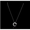 Image 1 : 14KT White Gold 0.31ctw Diamond Pendant With Chain