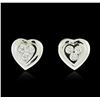 Image 1 : 14KT White Gold 0.17ctw Diamond Earrings