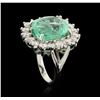 Image 3 : 14KT White Gold GIA Certified 10.73ct Emerald and Diamond Ring