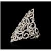 Image 2 : 14KT White Gold 0.93ctw Diamond Ring