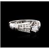 Image 2 : 18KT White Gold 0.86ctw Diamond Ring