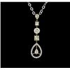 Image 2 : 14KT Two-Tone Gold 3.09ctw Diamond Necklace