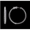 Image 2 : 14KT White Gold 1.25ctw Diamond Earrings