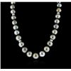 Image 1 : 14KT White Gold Tahitian Pearl and Diamond Necklace