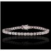 Image 1 : 14KT White Gold 9.19ctw Diamond Tennis Bracelet