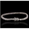 Image 2 : 14KT White Gold 9.19ctw Diamond Tennis Bracelet
