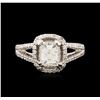 Image 1 : 18KT White Gold 1.37ctw Diamond Ring