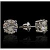 Image 2 : 14KT White Gold 4.33ctw Diamond Stud Earrings