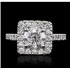 Image 1 : 14KT White Gold 1.97ctw Brilliant Cut Diamond Ring