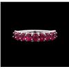 Image 1 : 1.64ctw Ruby and Diamond Ring - 18KT White Gold