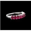 Image 2 : 1.64ctw Ruby and Diamond Ring - 18KT White Gold