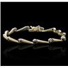 Image 1 : 14KT Yellow Gold 0.20ctw Diamond Bracelet