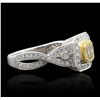 Image 2 : 18KT White and Yellow Gold 1.50ctw Diamond Ring