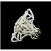 Image 2 : 14KT White Gold 1.11ctw Diamond Ring