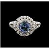 Image 1 : 14KT White Gold 1.90ct Tanzanite and Diamond Ring