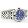 Image 2 : Rolex Stainless Steel Diamond and Sapphire DateJust Men's Watch