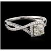 Image 2 : 14KT White Gold 0.67ctw Diamond Ring