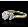 Image 2 : 18KT Yellow Gold 1.44ctw Heart Cut Diamond Ring