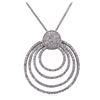 Image 2 : 14KT White Gold 0.90ctw Diamond Pendant With Chain