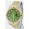 Image 1 : Rolex Two-Tone Diamond and Emerald DateJust Men's Watch