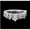 Image 1 : 18KT White Gold 1.12ctw Diamond Ring