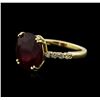 Image 2 : 14KT Yellow Gold 6.49ct Ruby and Diamond Ring