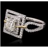 Image 2 : 18KT Two-Tone Gold 2.09ctw Diamond Ring