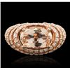 Image 1 : 14KT Rose Gold 3.74ct Morganite and Diamond Ring
