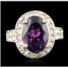 Image 1 : 14KT Yellow Gold 5.44ct Amethyst and Diamond Ring