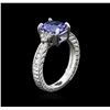 Image 3 : 14KT White Gold 1.32ct Tanzanite and Diamond Ring