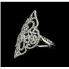 Image 2 : 14KT White Gold 0.50ctw Diamond Ring