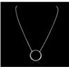 Image 1 : 18KT White Gold 1.00ctw Diamond Pendant With Chain
