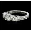 Image 2 : 14KT White Gold 1.12ctw Diamond Ring