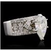 Image 2 : 18KT White Gold 5.86ctw Diamond Ring