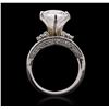 Image 3 : 18KT White Gold 5.86ctw Diamond Ring