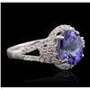 Image 2 : 14KT White Gold 2.56ct Tanzanite and Diamond Ring