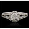 Image 1 : 14KT White Gold 1.30ctw Diamond Ring