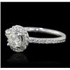 Image 2 : 14KT White Gold 1.12ctw Diamond Ring