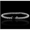 Image 3 : 14KT White Gold 4.40ctw Diamond Tennis  Bracelet